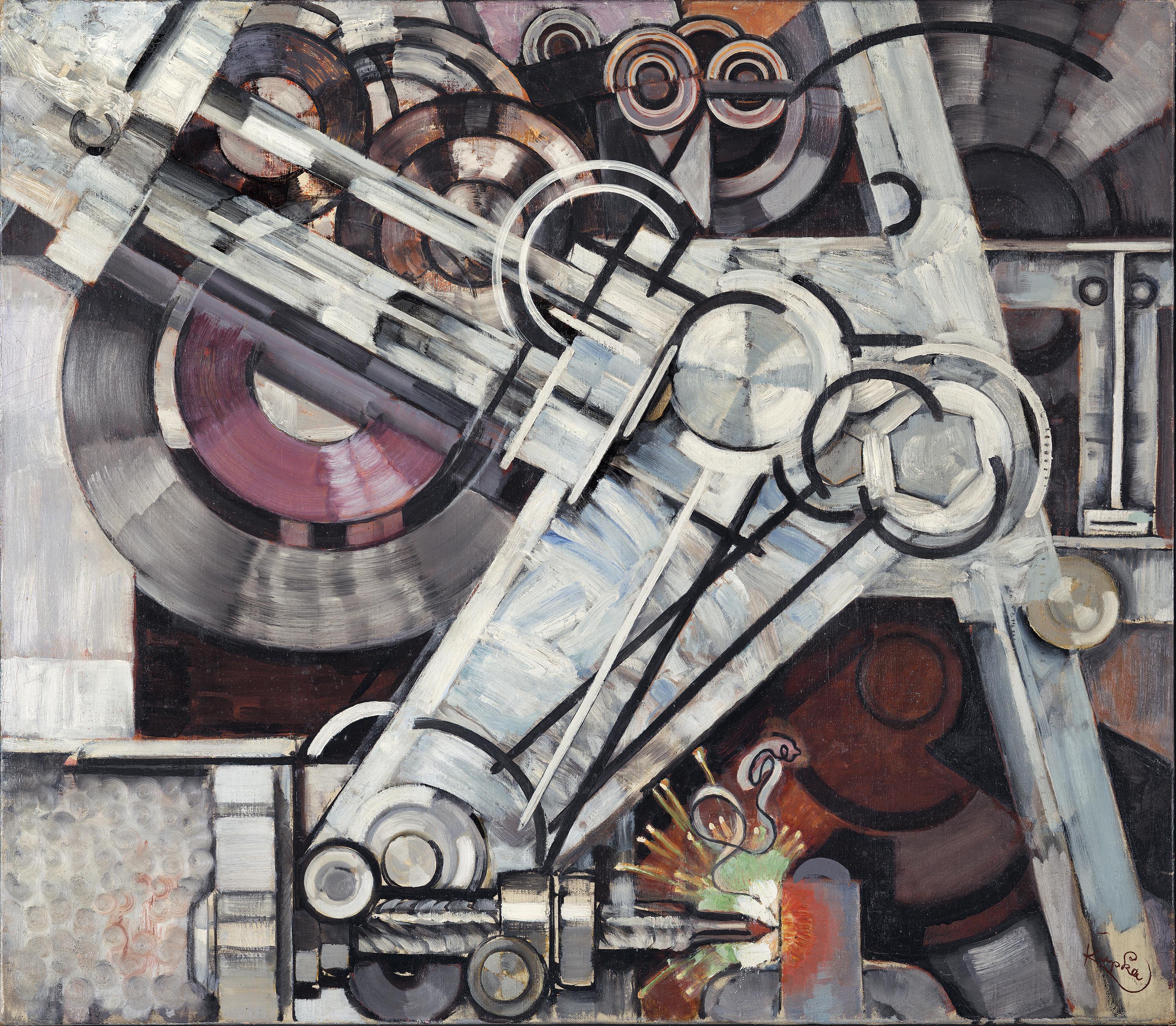 The Machine Drill - Kupka, František. Museo Nacional Thyssen